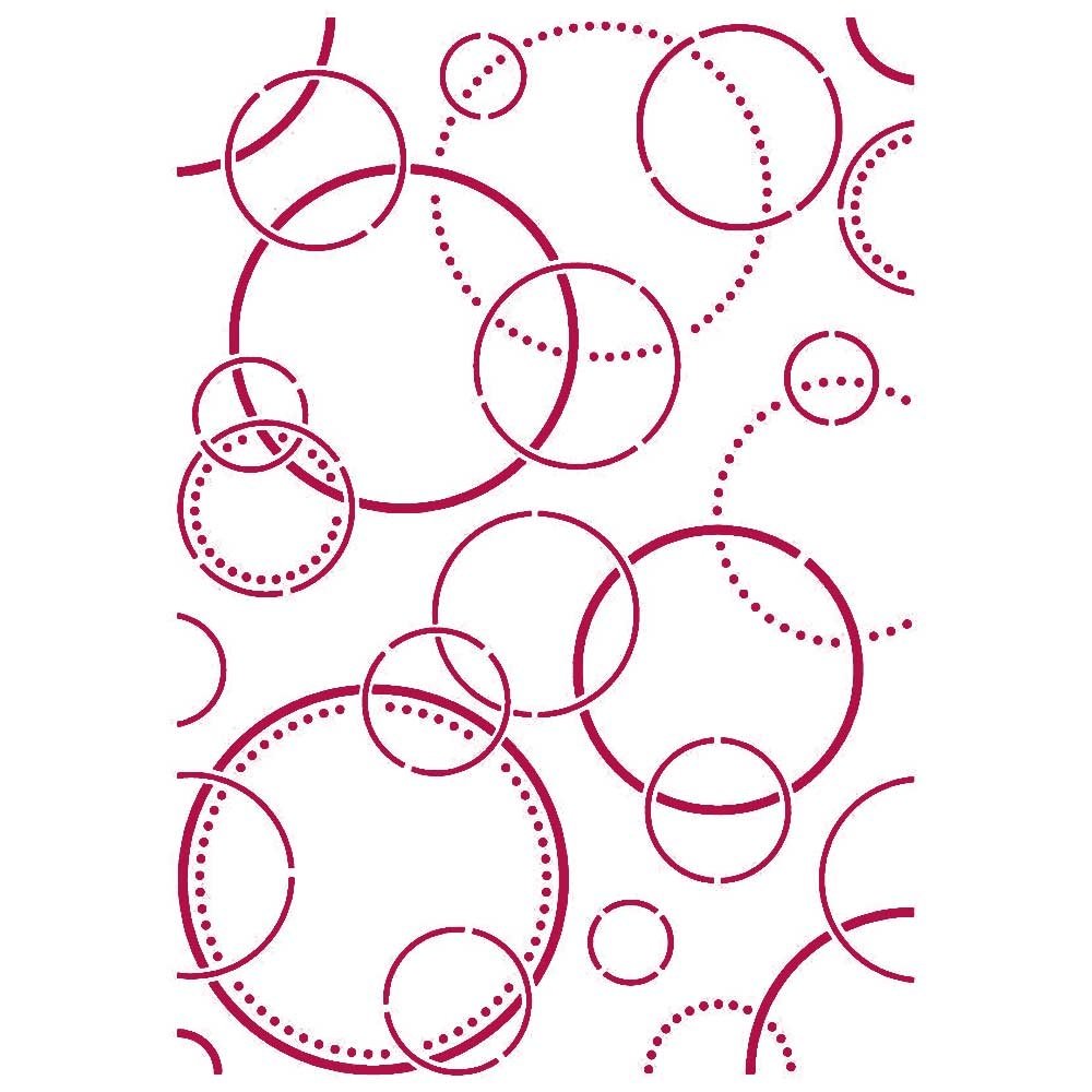 Stamperia Stencil A4 Romantic Threads Bubbles (KSG466) (DISCONTINUED)