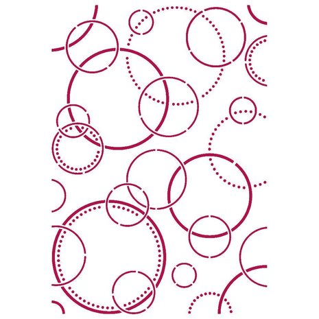 Stamperia Stencil A4 Romantic Threads Bubbles (KSG466) (DISCONTINUED)