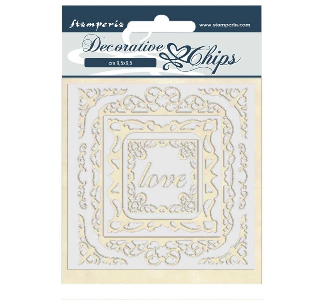 Stamperia Decorative Chips Atelier des Arts Love Frames (SCB47) (DISCONTINUED)