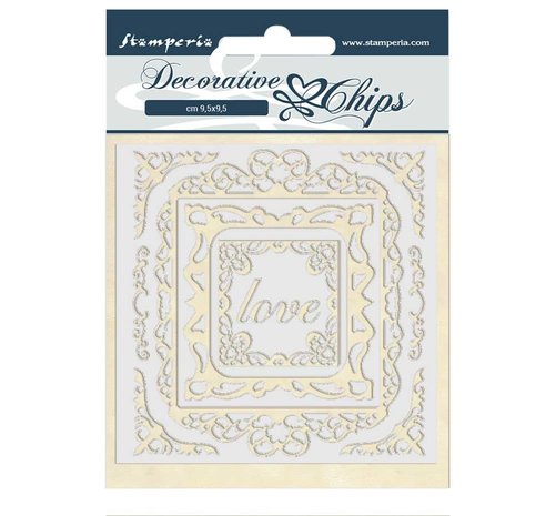 Stamperia Decorative Chips Atelier des Arts Love Frames (SCB47) (DISCONTINUED)