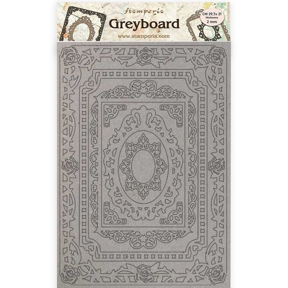 Stamperia Greyboard A4 Atelier Frames (KLSPDA429) (DISCONTINUED)