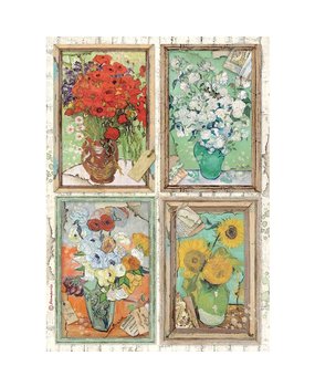 Stamperia Rice Paper A4 Atelier Van Gogh (6 pcs) (DFSA4549) (DISCONTINUED)