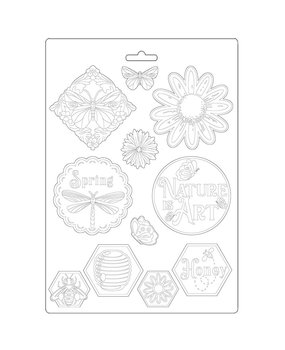 Stamperia Soft Mould A4 Atelier Nature is Art (K3PTA495) (DISCONTINUED)