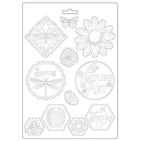 Stamperia Soft Mould A4 Atelier Nature is Art (K3PTA495) (DISCONTINUED) Stamperia Soft Mould A4 Atelier Nature is Art (K3PTA495) (DISCONTINUED)