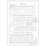 Stamperia Soft Mould A5 Atelier Writing (K3PTA578) (DISCONTINUED)