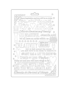 Stamperia Soft Mould A5 Atelier Writing (K3PTA578) (OUTLET)