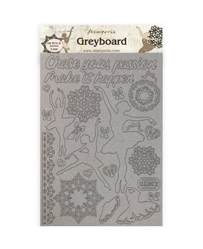 Stamperia Greyboard A4 Passion Dancer (KLSPDA425) (DISCONTINUED)