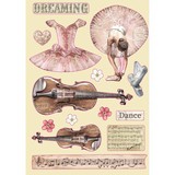 Stamperia Wooden Shapes A5 Passion Violin and Dance (KLSP099) (DISCONTINUED)