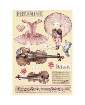 Stamperia Wooden Shapes A5 Passion Violin and Dance (KLSP099) (DISCONTINUED)