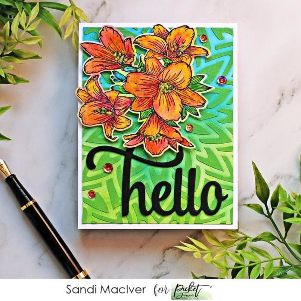 Picket Fence Studios Lilies for Spring Dies (F-149D) (OUTLET)