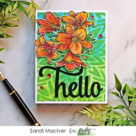 Picket Fence Studios Lilies for Spring Dies (F-149D) (OUTLET)