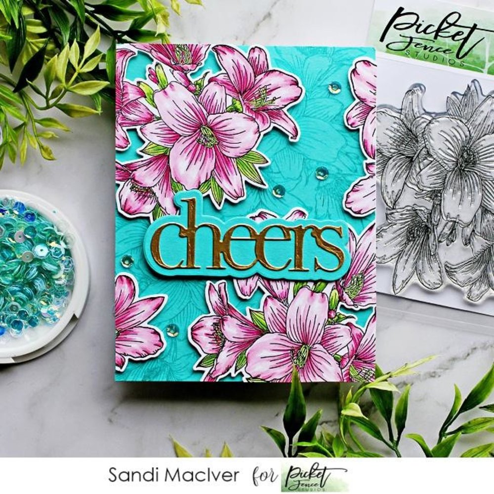 Picket Fence Studios Lilies for Spring Dies (F-149D) (OUTLET)