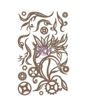 Finnabair Steampunk Blooms Decorative Chipboard (968922) (DISCONTINUED)