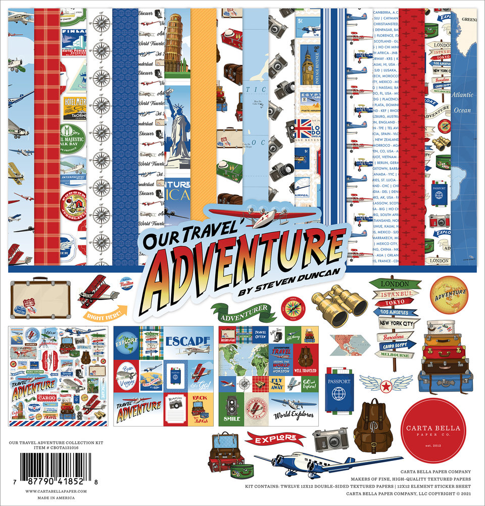 Carta Bella Our Travel Adventure Collection Kit (CBOTA131016) (OUTLET) Carta Bella Our Travel Adventure Collection Kit (CBOTA131016) (OUTLET)