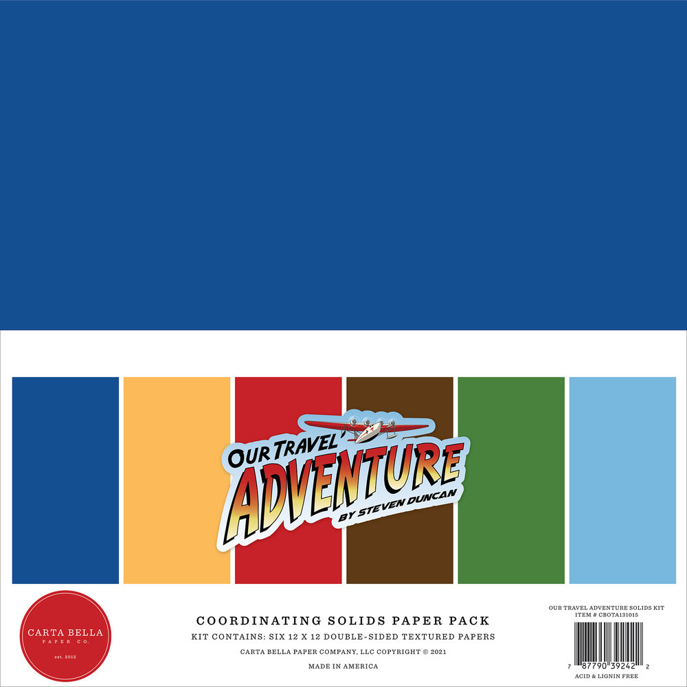 Carta Bella Our Travel Adventure 12x12 Inch Coordinating Solids Paper Pack (CBOTA131015) (OUTLET) Carta Bella Our Travel Adventure 12x12 Inch Coordinating Solids Paper Pack (CBOTA131015) (OUTLET)