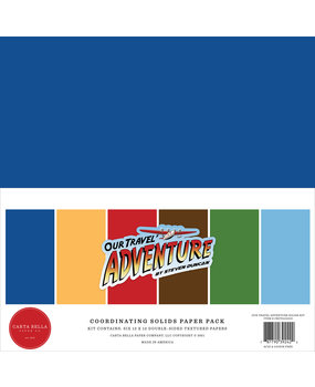 Carta Bella Our Travel Adventure 12x12 Inch Coordinating Solids Paper Pack (CBOTA131015) (OUTLET)