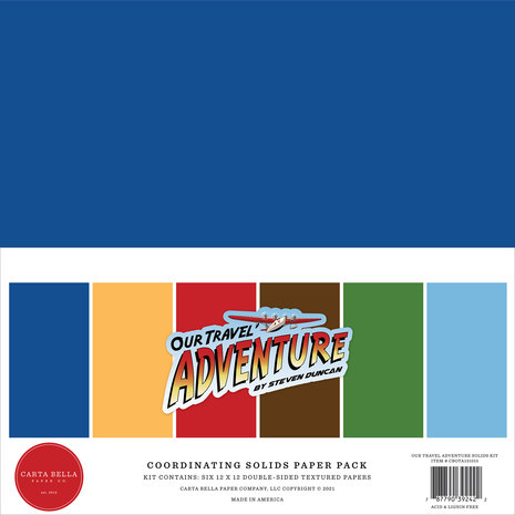 Carta Bella Our Travel Adventure 12x12 Inch Coordinating Solids Paper Pack (CBOTA131015) (OUTLET) Carta Bella Our Travel Adventure 12x12 Inch Coordinating Solids Paper Pack (CBOTA131015) (OUTLET)