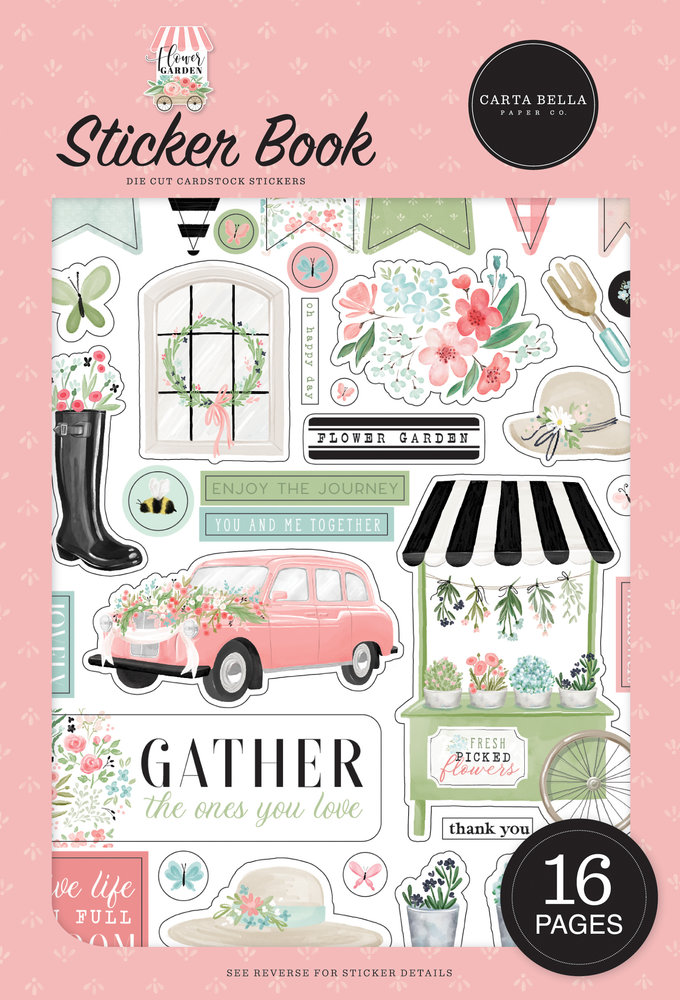 Carta Bella Flower Garden Sticker Book (CBGA130029) (OUTLET)