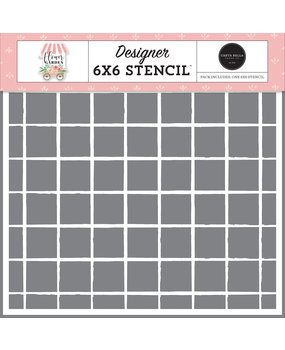 Carta Bella Hello There Grid 6x6 Inch Stencil (CBGA130035) (OUTLET)