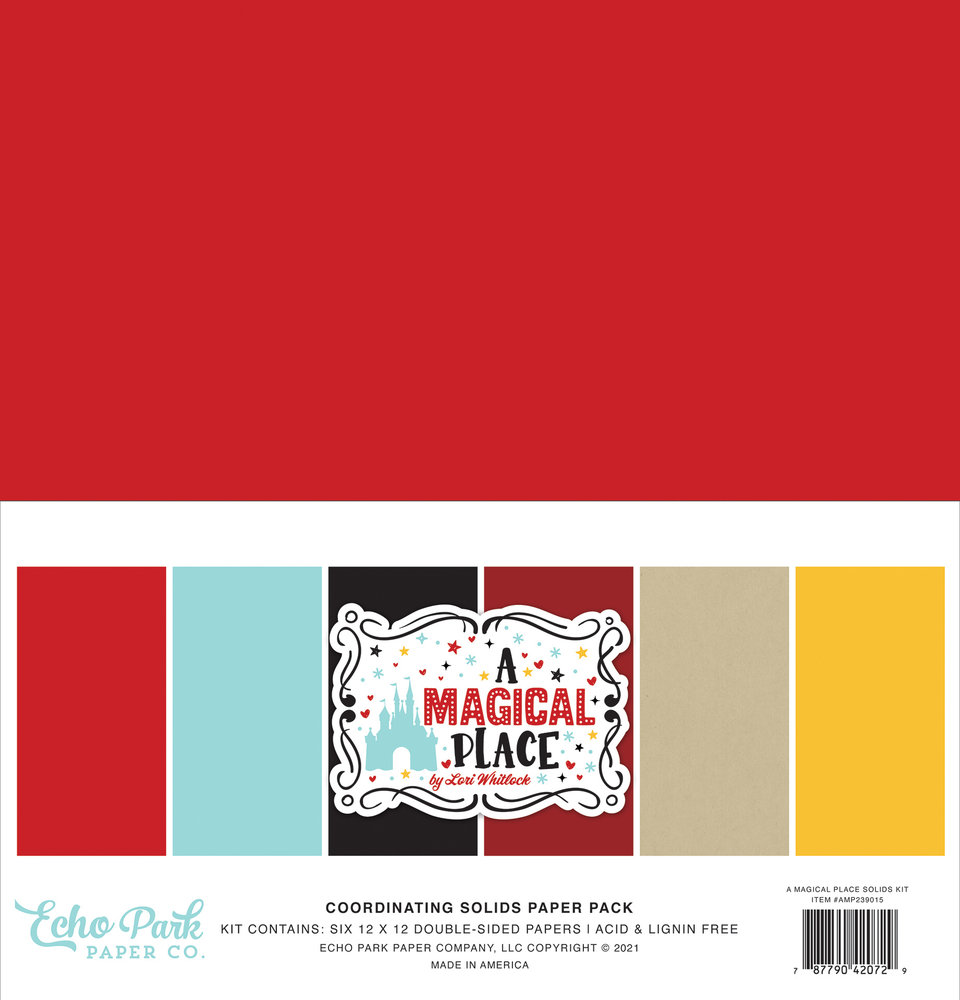 Echo Park A Magical Place 12x12 Inch Coordinating Solids Paper Pack (AMP239015) (DISCONTINUED) Echo Park A Magical Place 12x12 Inch Coordinating Solids Paper Pack (AMP239015) (DISCONTINUED)