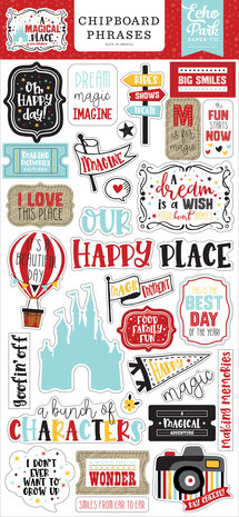 Echo Park A Magical Place Chipboard Phrases (AMP239022) (DISCONTINUED)