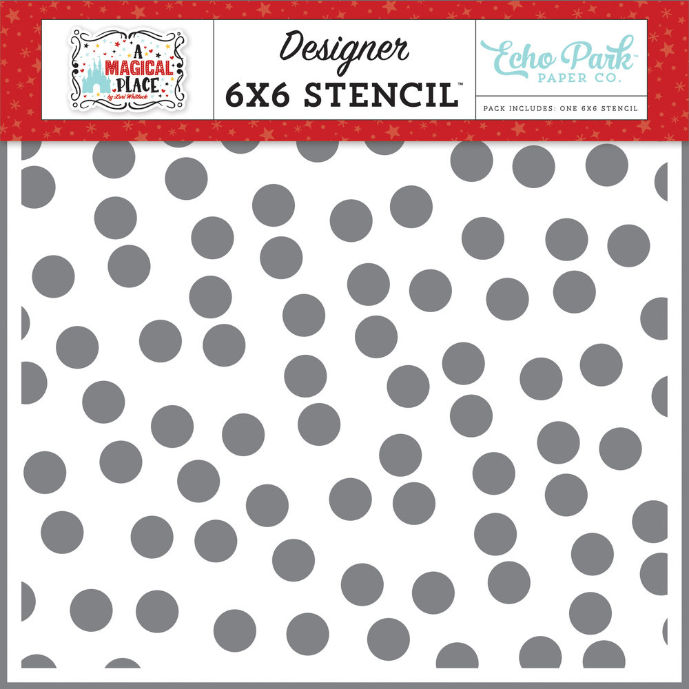 Echo Park Happy Day Dots 6x6 Inch Stencil (AMP239035) (DISCONTINUED) Echo Park Happy Day Dots 6x6 Inch Stencil (AMP239035) (DISCONTINUED)