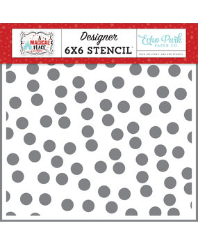 Echo Park Happy Day Dots 6x6 Inch Stencil (AMP239035) (DISCONTINUED)