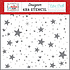 Hearts & Stars 6x6 Inch Stencil (AMP239033) (OUTLET)