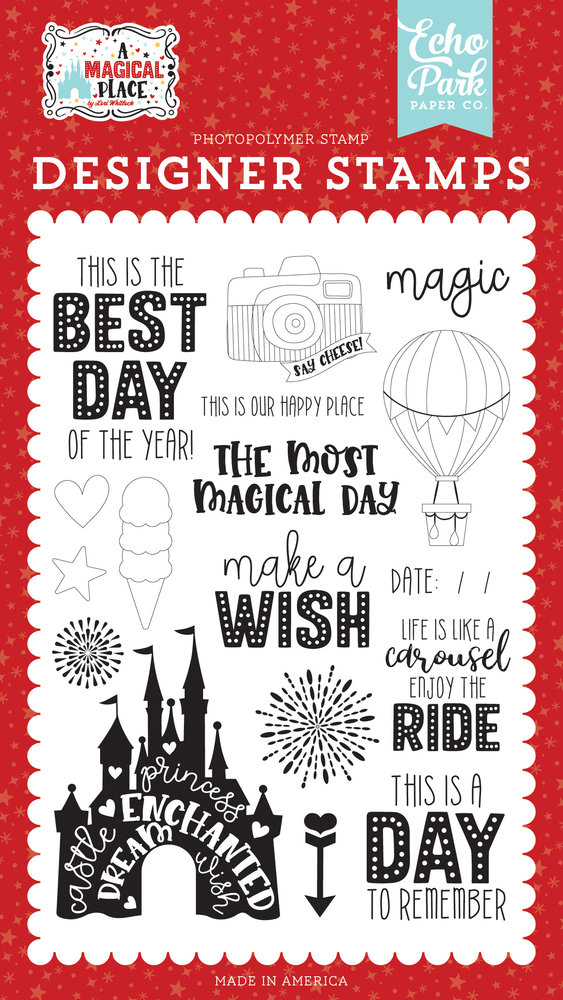 Echo Park Our Happy Place Clear Stamps (AMP239042) (OUTLET)