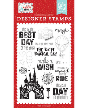 Echo Park Our Happy Place Clear Stamps (AMP239042) (OUTLET)