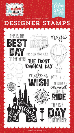 Echo Park Our Happy Place Clear Stamps (AMP239042) (OUTLET)