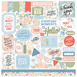 Echo Park Salutations No.1 12x12 Inch Element Sticker (SAN244014) (DISCONTINUED)