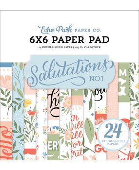 Echo Park Salutations No.1 6x6 Inch Paper Pad (SAN244023) (DISCONTINUED) Echo Park Salutations No.1 6x6 Inch Paper Pad (SAN244023) (DISCONTINUED)
