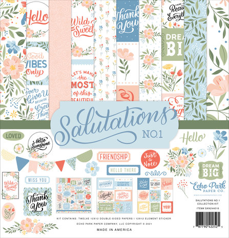 Echo Park Salutations No.1 Collection Kit (SAN244016) (DISCONTINUED) Echo Park Salutations No.1 Collection Kit (SAN244016) (DISCONTINUED)