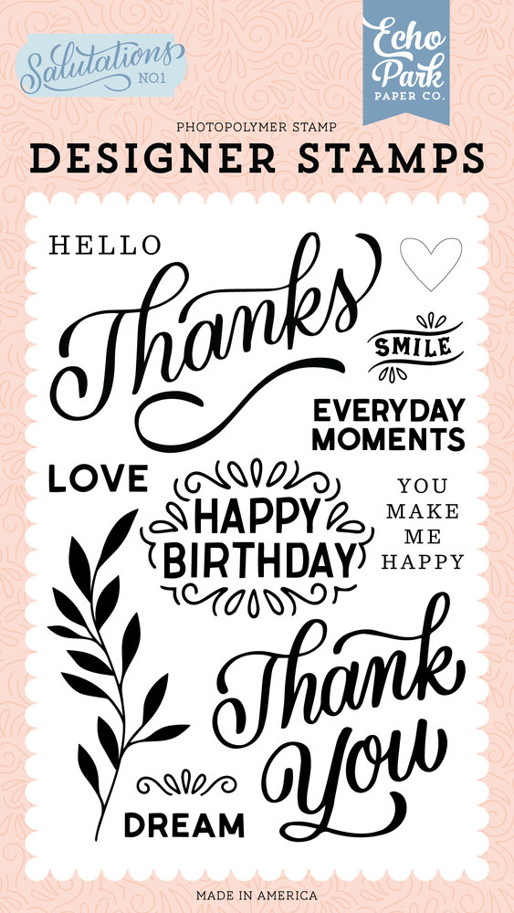 Echo Park Thanks Clear Stamps (SAN244043) (DISCONTINUED) Echo Park Thanks Clear Stamps (SAN244043) (DISCONTINUED)