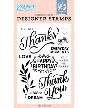 Echo Park Thanks Clear Stamps (SAN244043) (OUTLET)