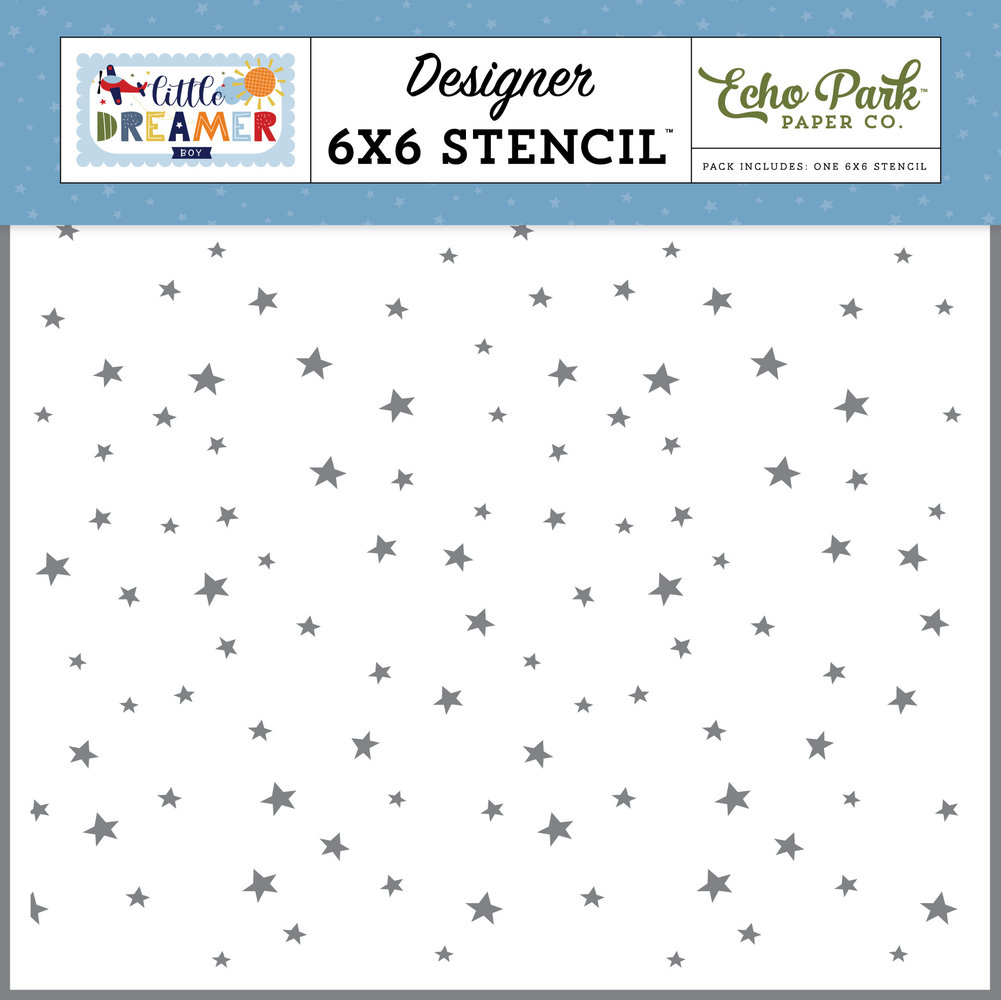 Echo Park Explore Stars 6x6 Inch Stencil (LDB238033) (DISCONTINUED) Echo Park Explore Stars 6x6 Inch Stencil (LDB238033) (DISCONTINUED)