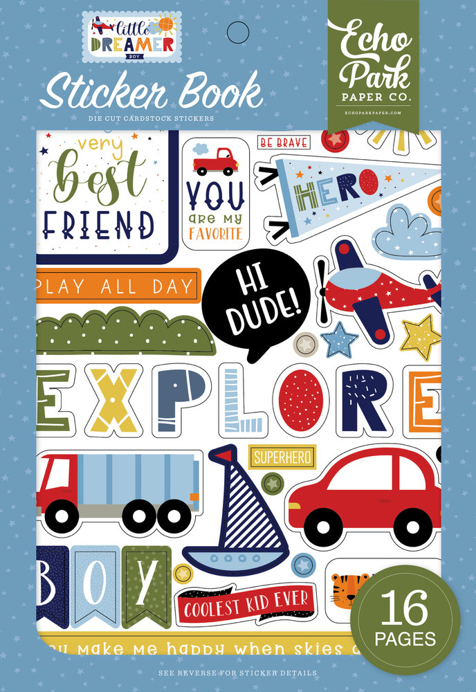 Echo Park Little Dreamer Boy Sticker Book (LDB238029) (DISCONTINUED)