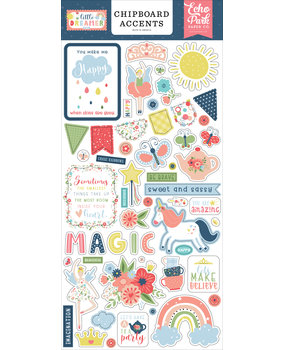 Echo Park Little Dreamer Girl Chipboard Accents (LD237021) (DISCONTINUED)