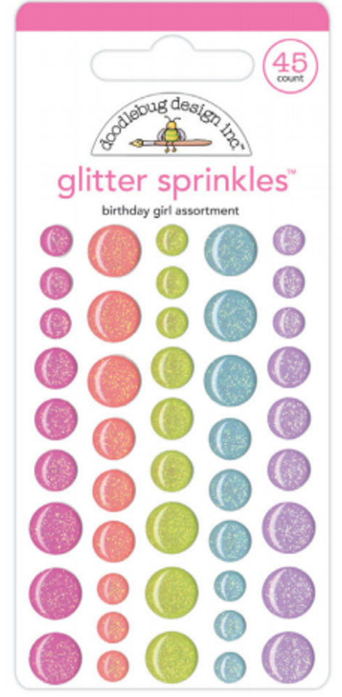 Doodlebug Design Birthday Girl Assortment Glitter Sprinkles (5544) (DISCONTINUED) Doodlebug Design Birthday Girl Assortment Glitter Sprinkles (5544) (DISCONTINUED)
