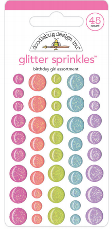 Doodlebug Design Birthday Girl Assortment Glitter Sprinkles (5544) (DISCONTINUED) Doodlebug Design Birthday Girl Assortment Glitter Sprinkles (5544) (DISCONTINUED)