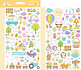 Hippity Hoppity Mini Icons Sticker (7177) (OUTLET)
