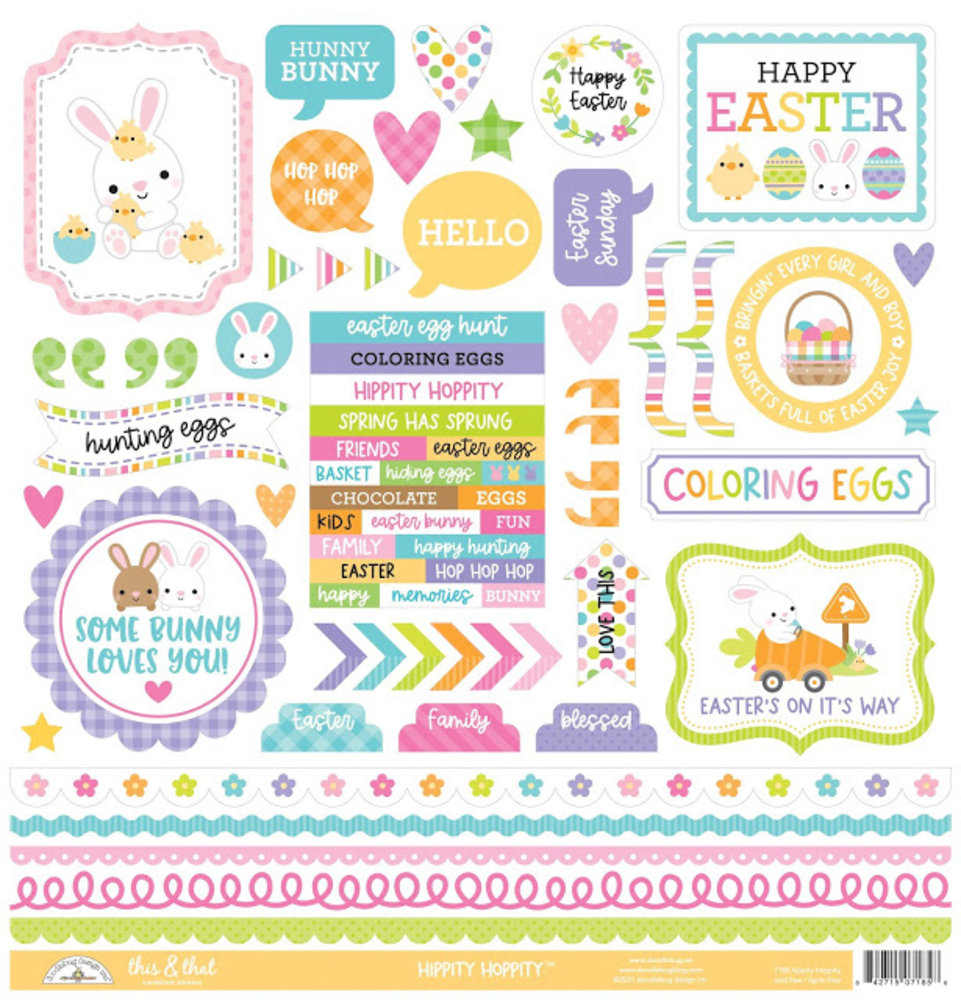 Doodlebug Design Hippity Hoppity This & That Stickers (7185) (DISCONTINUED)