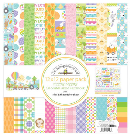 Doodlebug Design Hippity Hoppity 12x12 Inch Paper Pack (7193) (DISCONTINUED) Doodlebug Design Hippity Hoppity 12x12 Inch Paper Pack (7193) (DISCONTINUED)