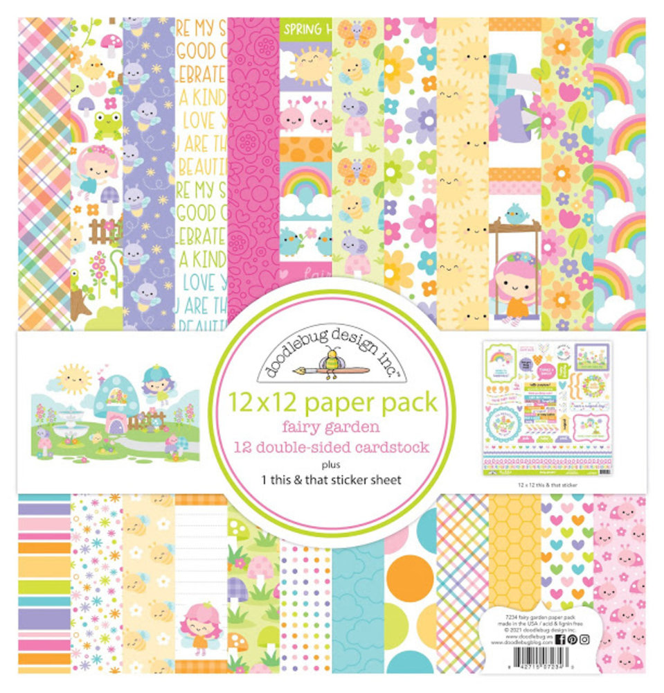 Doodlebug Design Fairy Garden 12x12 Inch Paper Pack (7234) (DISCONTINUED)