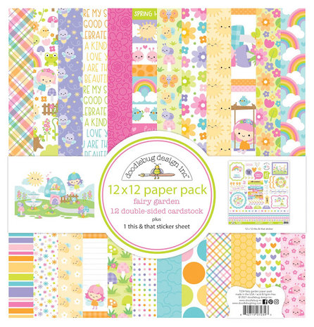 Doodlebug Design Fairy Garden 12x12 Inch Paper Pack (7234) (DISCONTINUED)