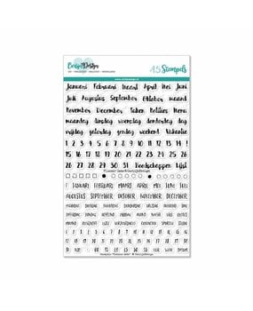 CarlijnDesign Stempels Planner Data (CDST-0061) (OUTLET)