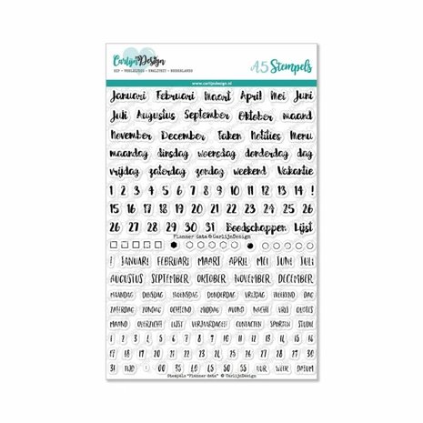 CarlijnDesign Clear Stamps Planner Data (CDST-0061) (DISCONTINUED) CarlijnDesign Clear Stamps Planner Data (CDST-0061) (DISCONTINUED)