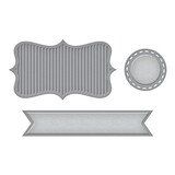 Spellbinders Sweet Confections Label and Banner Etched Dies (S4-1095) (OUTLET)