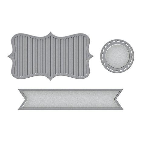 Spellbinders Sweet Confections Label and Banner Etched Dies (S4-1095) (OUTLET)